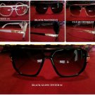 Mens Womens Unisex sunglass casual style Black White Clear Tinted Lens glasses