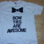 Bow Ties are awesome short sleeve T-shirt Mens White short sleeve T-shirt XL