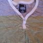 White Yellow short sleeve Hensley t-shirt Mens stripe short sleeve t-shirt L