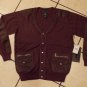 CASTLEBURY brown Cardigan sweater Wool blend long sleeve cardigan sweater M