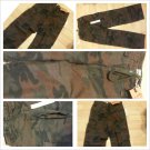 Brown Camoflauge Cargo Pants Adult Army style Cargo Pants bottoms 30Wx32L NWT