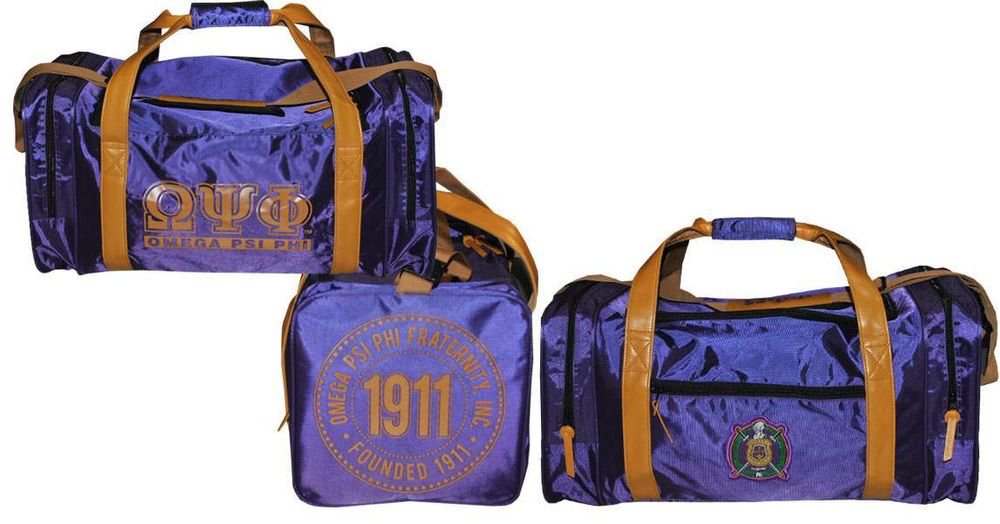 Omega Psi Phi Duffle Bag Purple Running Fraternity Gym Travel Sports ...