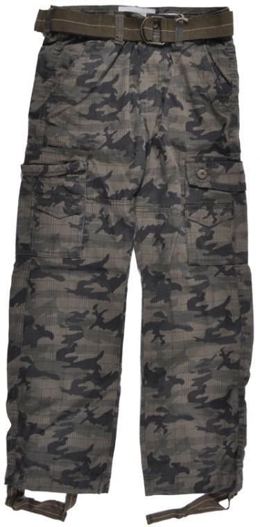 Mens Camouflage cargo pants Green Brown Camouflage fatigue cargo pants ...