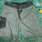 ANALOG Black White swim trunks 20' outseam walking swim trunks surf shorts 28W