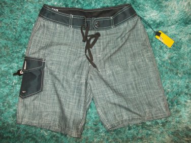 ANALOG Black White swim trunks 20' outseam walking swim trunks surf shorts 28W