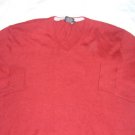 Burgundy long sleeve V neck sweater by WXY Burgandy long sleeve V neck sweater