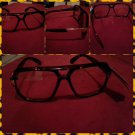 Mens Womens Unisex  80's Gazelle style glasses Brown square LENS SUN GLASSES