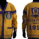 OMEGA PSI PHI CARDIGAN SWEATER GOLD Q-DOG HEAVY WEIGHT CARDIGAN SWEATER M-4X #2