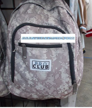 Camouflage back pack by PRO CLUB Camouflage back pack travel hiking bag NWT
