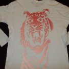 Blue long sleeve t shirt thermal long sleeve Lion Print long sleeve T shirt XL