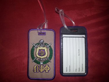 OMEGA PSI PHI LUGGAGE NAME TAG Name ID Suitcase Computer clothes name tag