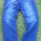 BLUE DENIM JEAN PANTS RING OF FIRE SLIM STRAIGHT BLUE DENIM JEAN PANTS 36Wx32L