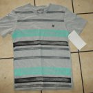 ZOO YORK short sleeve V neck T shirt Gray aqua black V neck skater T shirt L