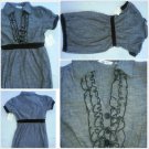 Derek Heart Short sleeve Black Dress Lady's black Cotton blend casual dress L