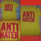 Anti-Hater yellow short sleeve T shirt Gold Red ANTI HATER Tee shirt M NWOT
