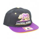 Black State of California Republic Snapback Baseball Hat Snap back Cali Cap NWT