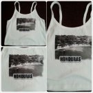 Womens White Honduras Vintage Style tank top Womens sleeveless tank top L NWOT