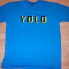 YOLO Aqua short sleeve V neck You Only Live Once V neck T shirt YOLO TEE M