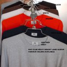 ORANGE LONG SLEEVE T-SHIRT by PRO CLUB HEAVY WEIGHT LONG SLEEVE T SHIRT S-5X
