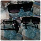 Mens Womens Unisex sun shades 80's Nerd style Black square LENS SUN-GLASSES