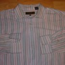 Mens white red long sleeve dress shirt by Jordin 2XL