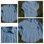Montage slim fit blue white gray button up dress casual shirt Dress shirt L