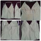 Feline Ladies Womens sleeveless green polyester Blouse Zip up sleeveless Top M