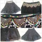 Womens Black brown Skirt  Women's sequence beeded dress casual skirt size S