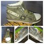 Mens Khaki Canva high top denim sneaker shoe High Top Fashion sneaker shoe 7-8US