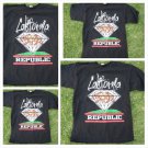 Black California Republic Diamond T-shirt Black short sleeve Cali Tee S-2X