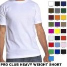 BURGUNDY SHORT SLEEVE T SHIRT by PRO CLUB HEAVY WEIGHT T SHIRT S-7X 6 PACK