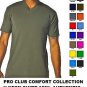 YELLOW SHORT SLEEVE V NECK T SHIRT by PRO CLUB COMFORT V NECK T SHIRT S-5X
