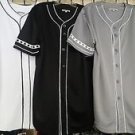 BLACK BASEBALL JERSEY MENS BLANK BASEBALL JERSEY  FASHION CASUAL JERSEY S-3X #1