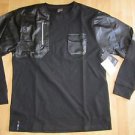 ENYCE BLACK LONG SLEEVE THERMAL CREW NECK T-SHIRT MENS FASHION THERMAL TEE L-3XL