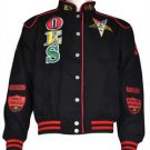 Order of the Eastern Star O.E.S Black Twill Race Jacket Sorority Jacket  S-5X