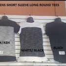 WHITE BLACK SLEEVE ROUND T-SHIRT EXTENDED CURVED HEM CASUAL w Zipper S-2X