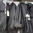 Gray Black Padded Long Sleeve hoodie Jacket Mens Heather Gray Sports Hoodie M-3X