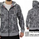 Mens floral print Zip Up Hoody Hoodie Jacket Fashion Casual Hoody Jacket S-2XL
