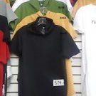 Gold Padded SHORT SLEEVE ROUND T-SHIRT HOODIE EXTENDED CURVED T-SHIRT S-2X