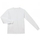 MENS WHITE LONG SLEEVE T-SHIRT HEAVY WEIGHT LONG SLEEVE CREW NECK TEE XL 1PC
