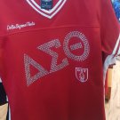 Delta Diva Delta Sigma Theta Football Jersey Sorority Red Bling Jersey DST