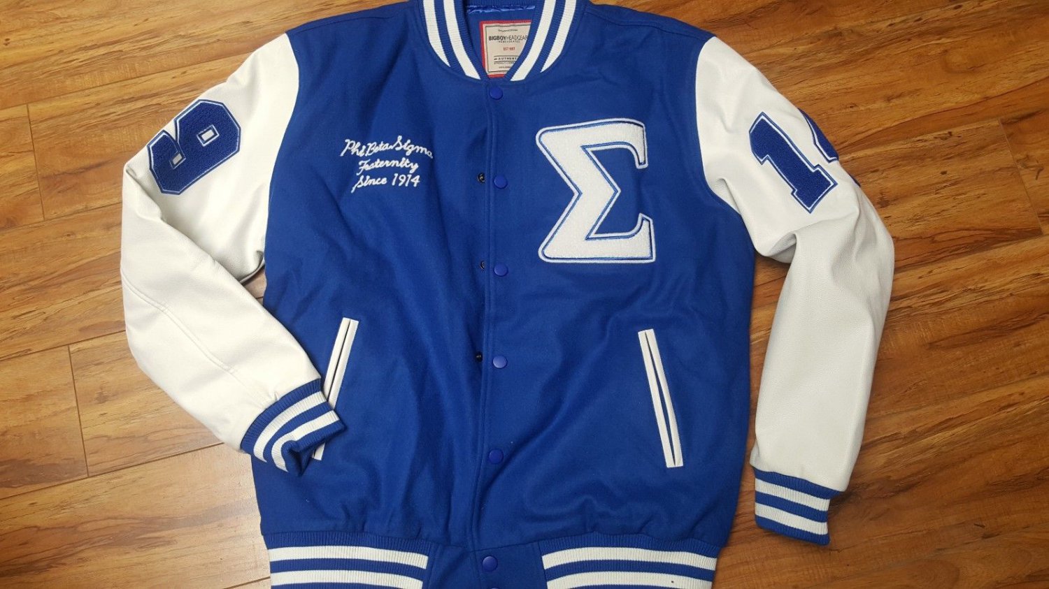 PHI BETA SIGMA FRATERNITY WOOL LETTERMAN JACKET 1914 WOOL FRATERNITY JACKET