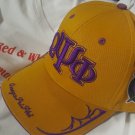 OMEGA PSI PHI FRATERNITY BASEBALL HAT CAP Q-DOG OMEGA GOLD BASEBALL HAT CAP #7