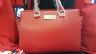 DELTA DIVA DST DELTA SIGMA THETA LEATHER TOTE  BAG RED FAUX LEATHER PURSE 1913