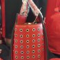 DELTA DIVA DST DELTA SIGMA THETA LEATHER TOTE  BAG RED FAUX LEATHER PURSE 1913