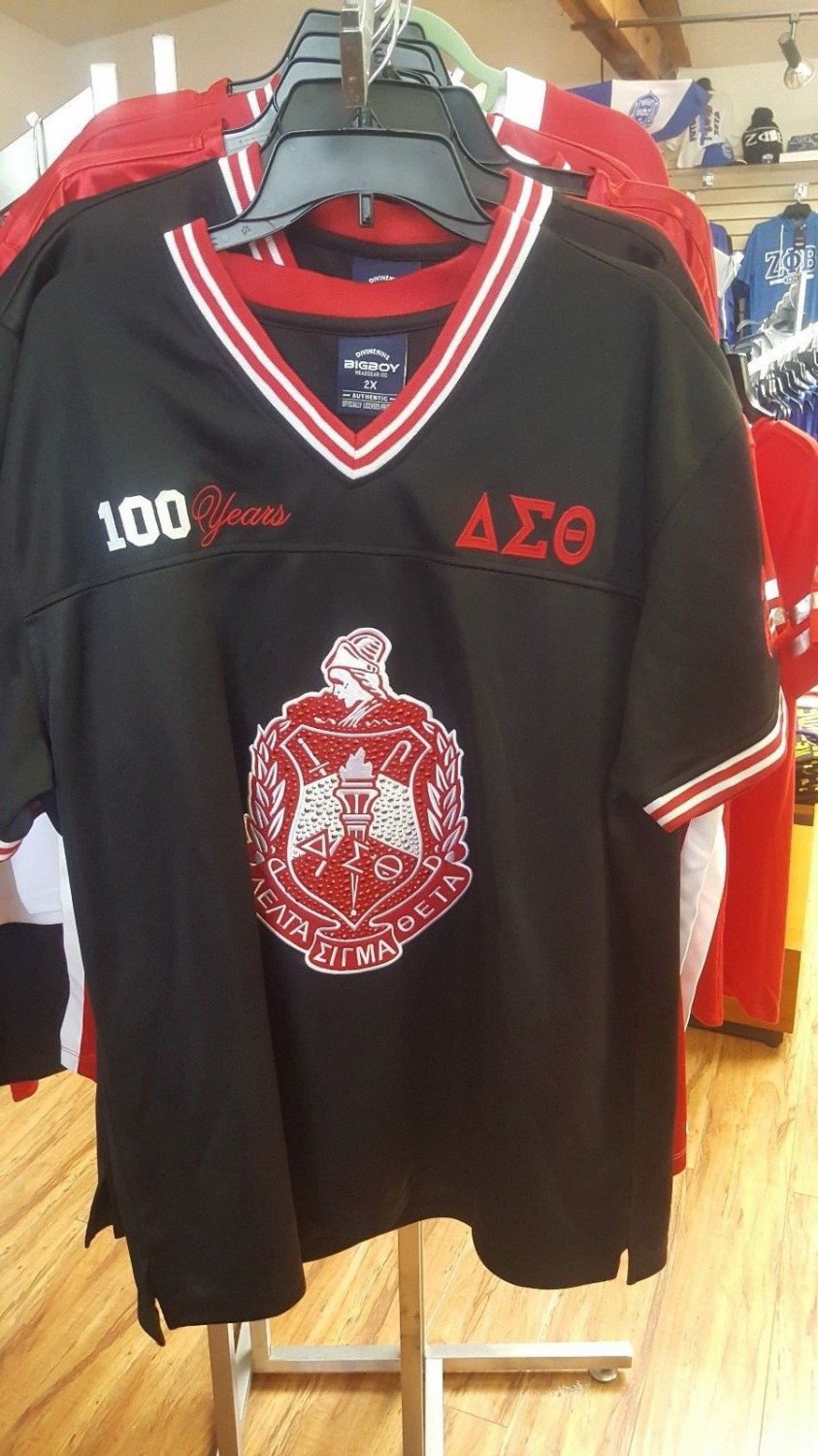 Delta Diva Delta Sigma Theta Football Jersey Sorority Black Jersey