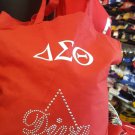 DELTA DIVA DST DELTA SIGMA THETA COTTON TOTE  BAG SHOULDER Bling shoulder bag #2