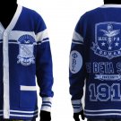 PHI BETA SIGMA FRATERNITY CARDIGAN SWEATER Heavy weight Cardigan Sweater BLU PHI