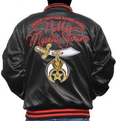 Noble Shriner Masonic Jacket Freemason Satin Jacket NOBLE SHRINER AEAONMS 1893
