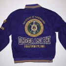 OMEGA PSI PHI FRATERNITY LETTERMAN JACKET  PURPLE  FRATERNITY JACKET QUE DOG